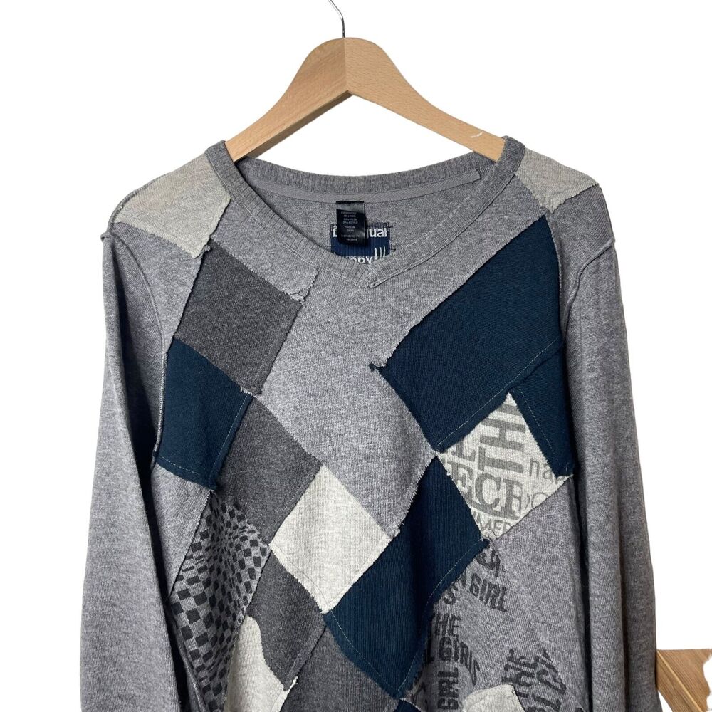 Desigual Patchwork Wool Blend Pullover Sweater Ju… - image 3